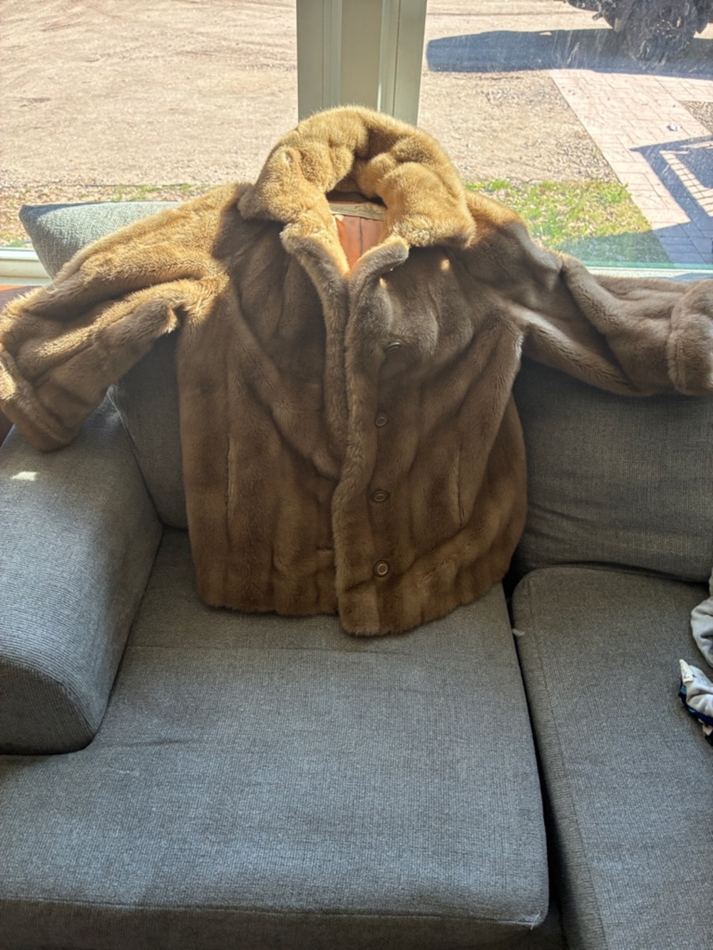 Classic Brown Faux Fur Women's Jacket